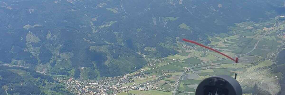 Flugwegposition um 10:37:52: Aufgenommen in der Nähe von Gaishorn am See, Österreich in 2344 Meter